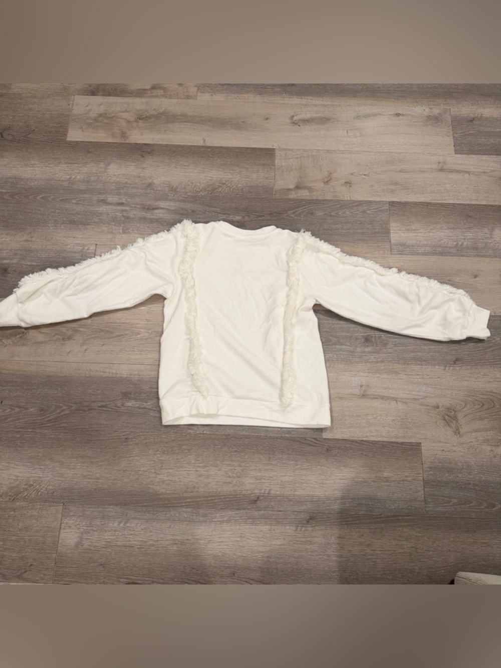 Sugar Lips Houston Fringe White Pullover Sweater S coastal boho - Picture 6 of 12